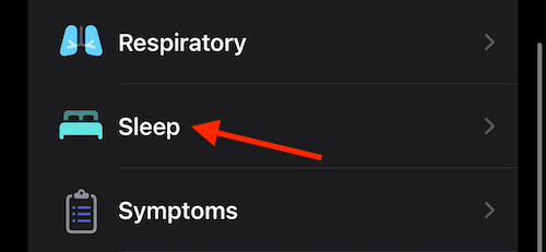 Find Sleep Setting in Health App iPhone Alarm Off