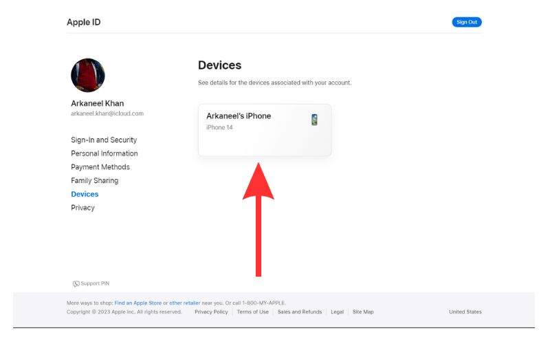 Remove Devices from Apple ID through Account Management Portal
