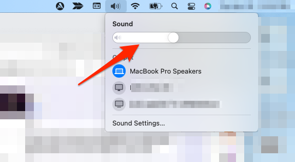 Sound Level on macOS menu bar